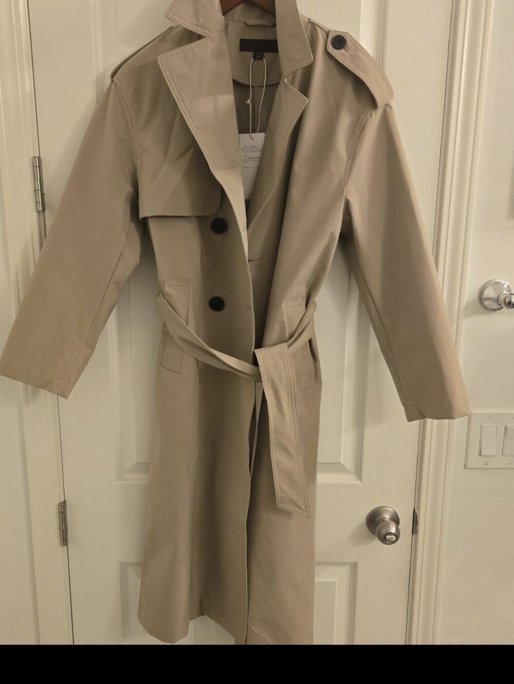 Zara Water-Repellent Belted Trench Coat | Windbreaker Sz:S - Picture 11 of 15